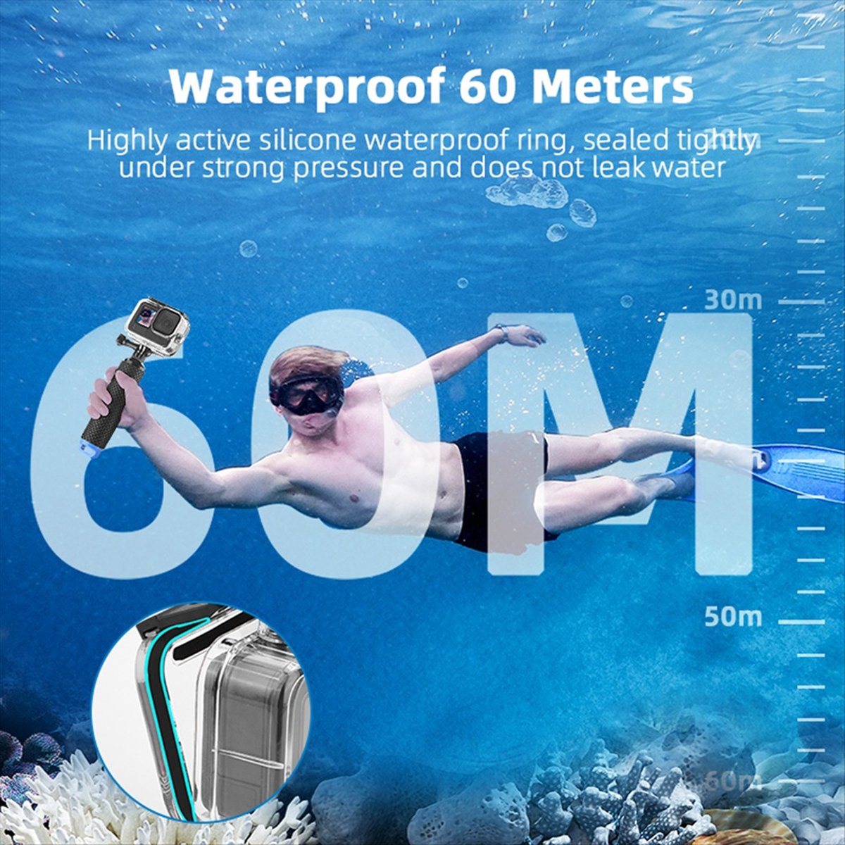 Водонепроницаемый чехол M05K 6 – обзор и цена Underwater Camera
