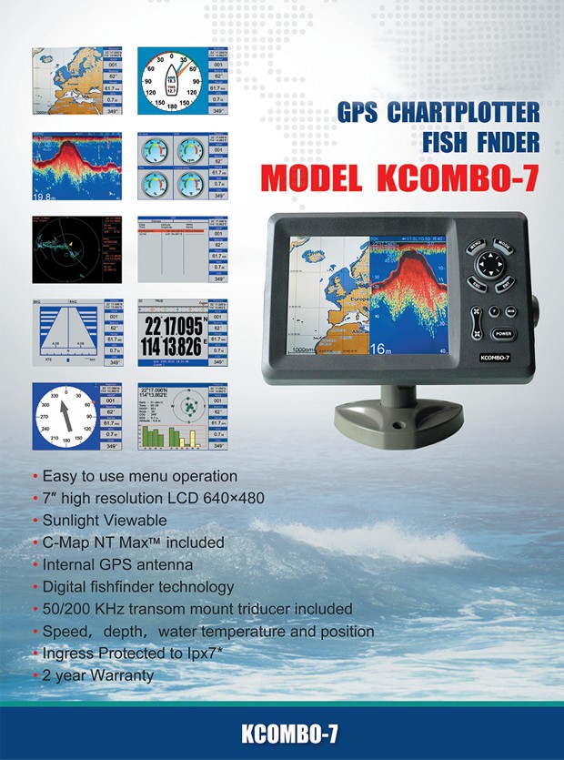 Kcombo-7 7-дюймовый GPS-плотте – обзор и цена Fish Finder Gps