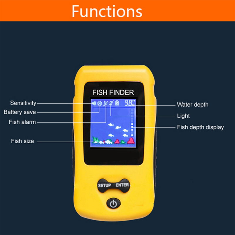 Новый цветной беспроводной эхо – обзор и цена Fish Finder Transducer